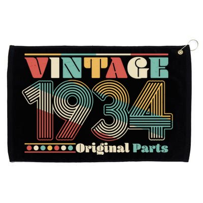 Retro 60s 70s Style Vintage 1934 Original Parts 90th Birthday Grommeted Golf Towel