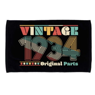 Retro 60s 70s Style Vintage 1934 Original Parts 90th Birthday Microfiber Hand Towel