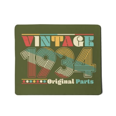 Retro 60s 70s Style Vintage 1934 Original Parts 90th Birthday Mousepad