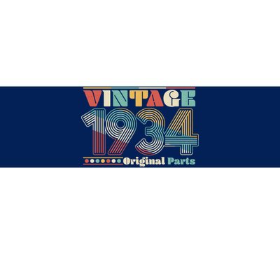 Retro 60s 70s Style Vintage 1934 Original Parts 90th Birthday Bumper Sticker