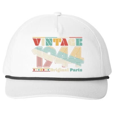 Retro 60s 70s Style Vintage 1944 Original Parts 80th Birthday Snapback Five-Panel Rope Hat