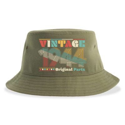 Retro 60s 70s Style Vintage 1944 Original Parts 80th Birthday Sustainable Bucket Hat