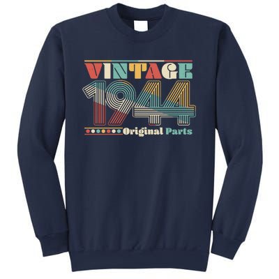 Retro 60s 70s Style Vintage 1944 Original Parts 80th Birthday Sweatshirt