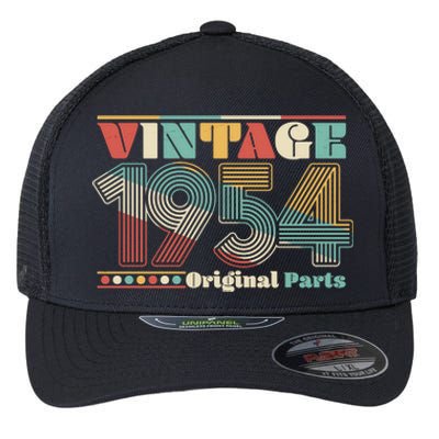 Retro 60s 70s Style Vintage 1954 Original Parts 70th Birthday Flexfit Unipanel Trucker Cap