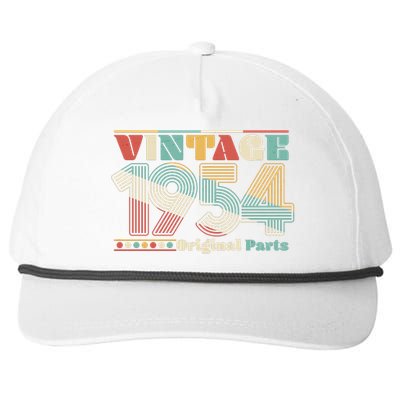 Retro 60s 70s Style Vintage 1954 Original Parts 70th Birthday Snapback Five-Panel Rope Hat