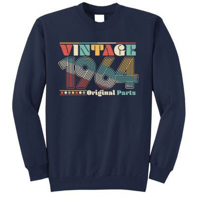 Retro 60s 70s Style Vintage 1964 Original Parts 60th Birthday Tall Sweatshirt