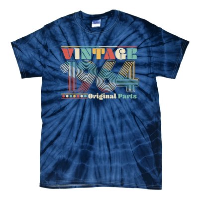 Retro 60s 70s Style Vintage 1964 Original Parts 60th Birthday Tie-Dye T-Shirt