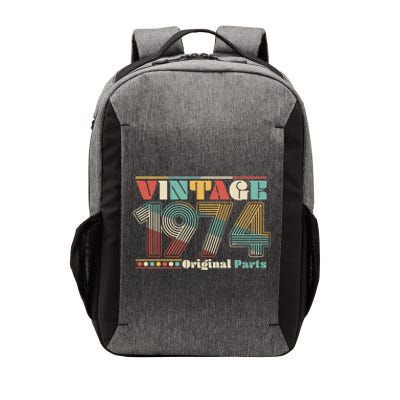 Retro 60s 70s Style Vintage 1974 Original Parts 50th Birthday Vector Backpack