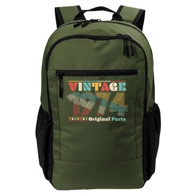 Retro 60s 70s Style Vintage 1974 Original Parts 50th Birthday Daily Commute Backpack