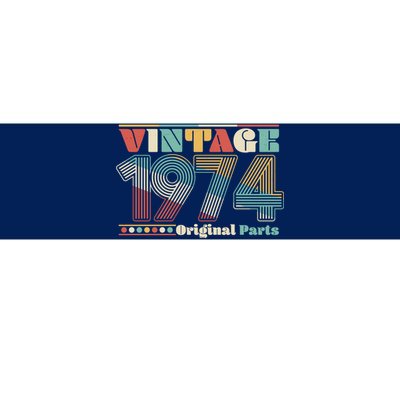 Retro 60s 70s Style Vintage 1974 Original Parts 50th Birthday Bumper Sticker