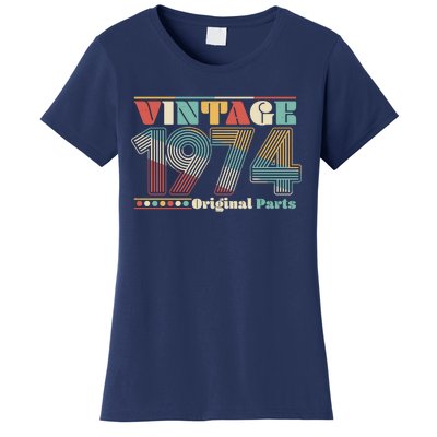 Retro 60s 70s Style Vintage 1974 Original Parts 50th Birthday Women's T-Shirt