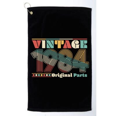 Retro 60s 70s Style Vintage 1984 Original Parts 40th Birthday Platinum Collection Golf Towel