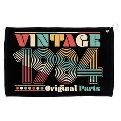 Retro 60s 70s Style Vintage 1984 Original Parts 40th Birthday Grommeted Golf Towel