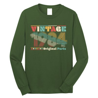 Retro 60s 70s Style Vintage 1984 Original Parts 40th Birthday Long Sleeve Shirt