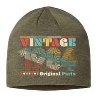 Retro 60s 70s Style Vintage 1984 Original Parts 40th Birthday Sustainable Beanie