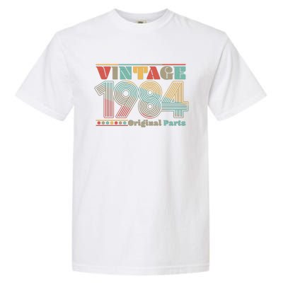 Retro 60s 70s Style Vintage 1984 Original Parts 40th Birthday Garment-Dyed Heavyweight T-Shirt