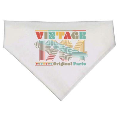 Retro 60s 70s Style Vintage 1984 Original Parts 40th Birthday USA-Made Doggie Bandana