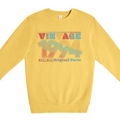 Retro 60s 70s Style Vintage 1994 Original Parts 30th Birthday Premium Crewneck Sweatshirt