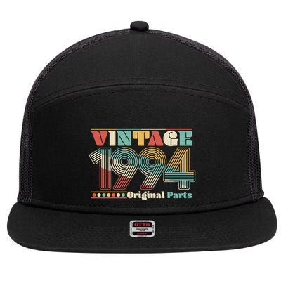 Retro 60s 70s Style Vintage 1994 Original Parts 30th Birthday 7 Panel Mesh Trucker Snapback Hat
