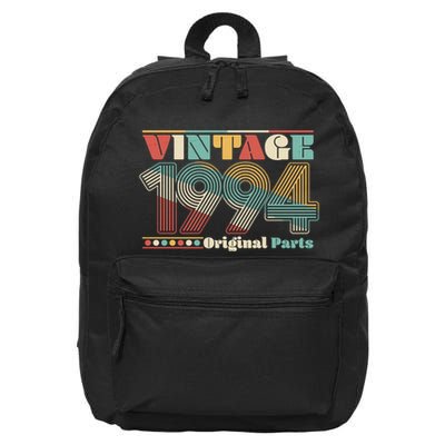Retro 60s 70s Style Vintage 1994 Original Parts 30th Birthday 16 in Basic Backpack