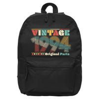 Retro 60s 70s Style Vintage 1994 Original Parts 30th Birthday 16 in Basic Backpack
