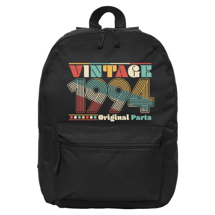 Retro 60s 70s Style Vintage 1994 Original Parts 30th Birthday 16 in Basic Backpack