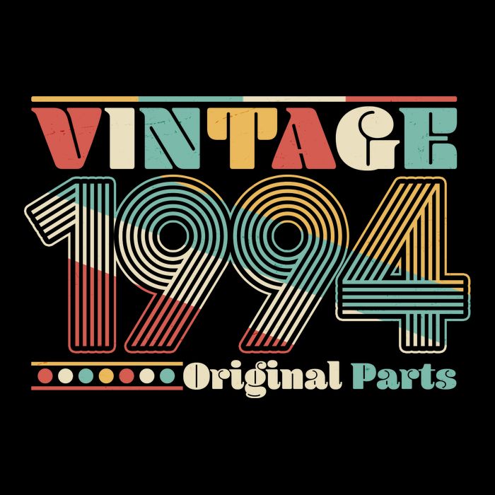 Retro 60s 70s Style Vintage 1994 Original Parts 30th Birthday 16 in Basic Backpack