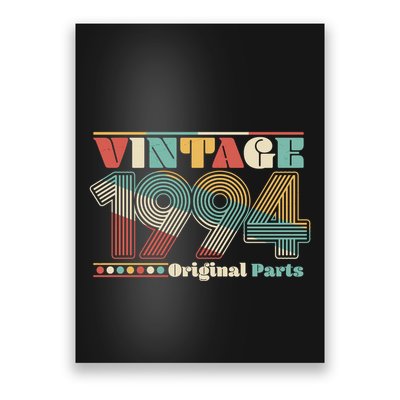 Retro 60s 70s Style Vintage 1994 Original Parts 30th Birthday Poster