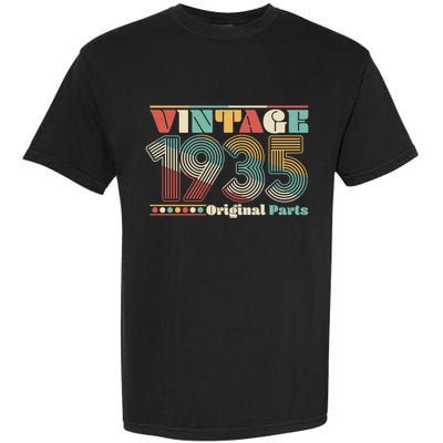 Retro 60s 70s Style Vintage 1935 Original Parts 90th Birthday Garment-Dyed Heavyweight T-Shirt