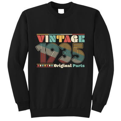 Retro 60s 70s Style Vintage 1935 Original Parts 90th Birthday Sweatshirt