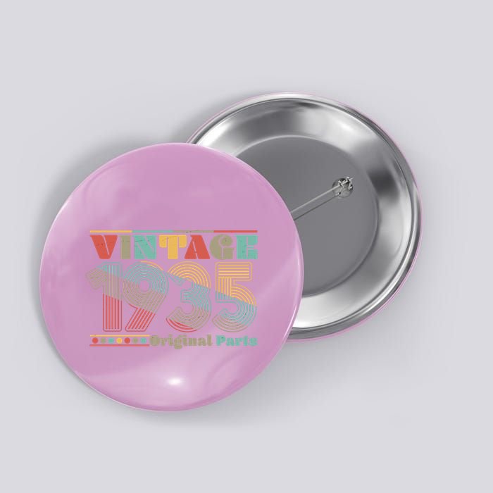 Retro 60s 70s Style Vintage 1935 Original Parts 90th Birthday Button