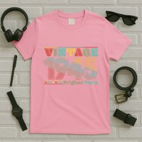 Retro 60s 70s Style Vintage 1945 Original Parts 80th Birthday T-Shirt