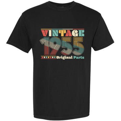 Retro 60s 70s Style Vintage 1955 Original Parts 70th Birthday Garment-Dyed Heavyweight T-Shirt