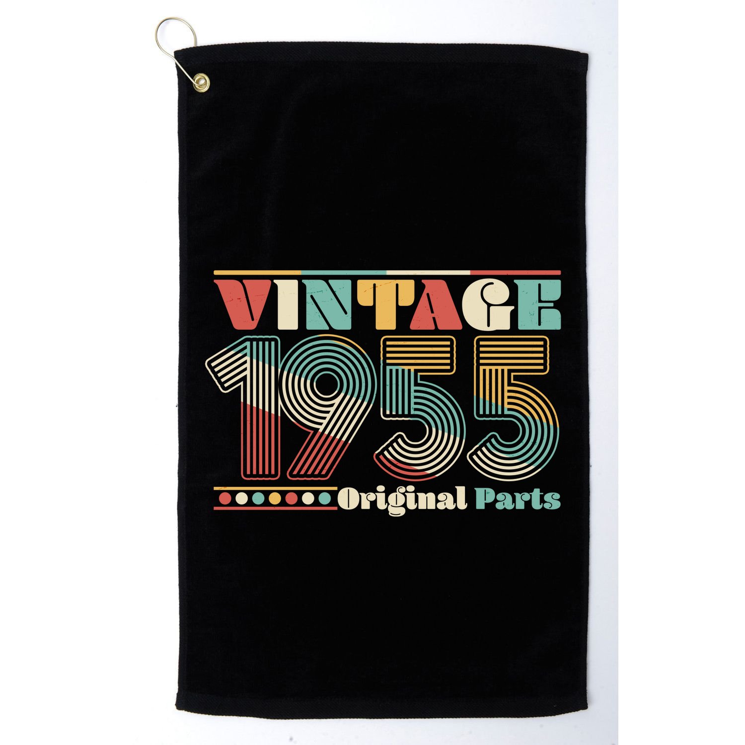 Retro 60s 70s Style Vintage 1955 Original Parts 70th Birthday Golf Towel