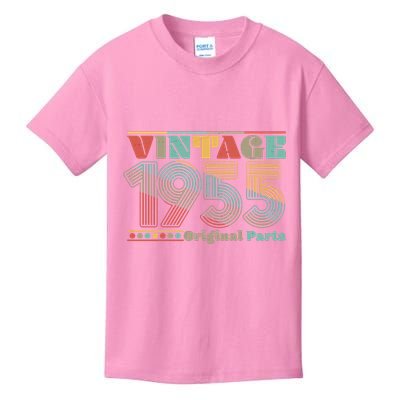 Retro 60s 70s Style Vintage 1955 Original Parts 70th Birthday Kids T-Shirt