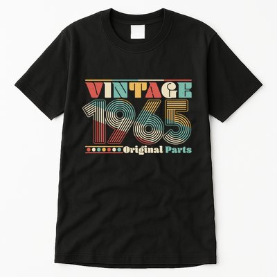 Retro 60s 70s Style Vintage 1965 Original Parts 60th Birthday Tall T-Shirt