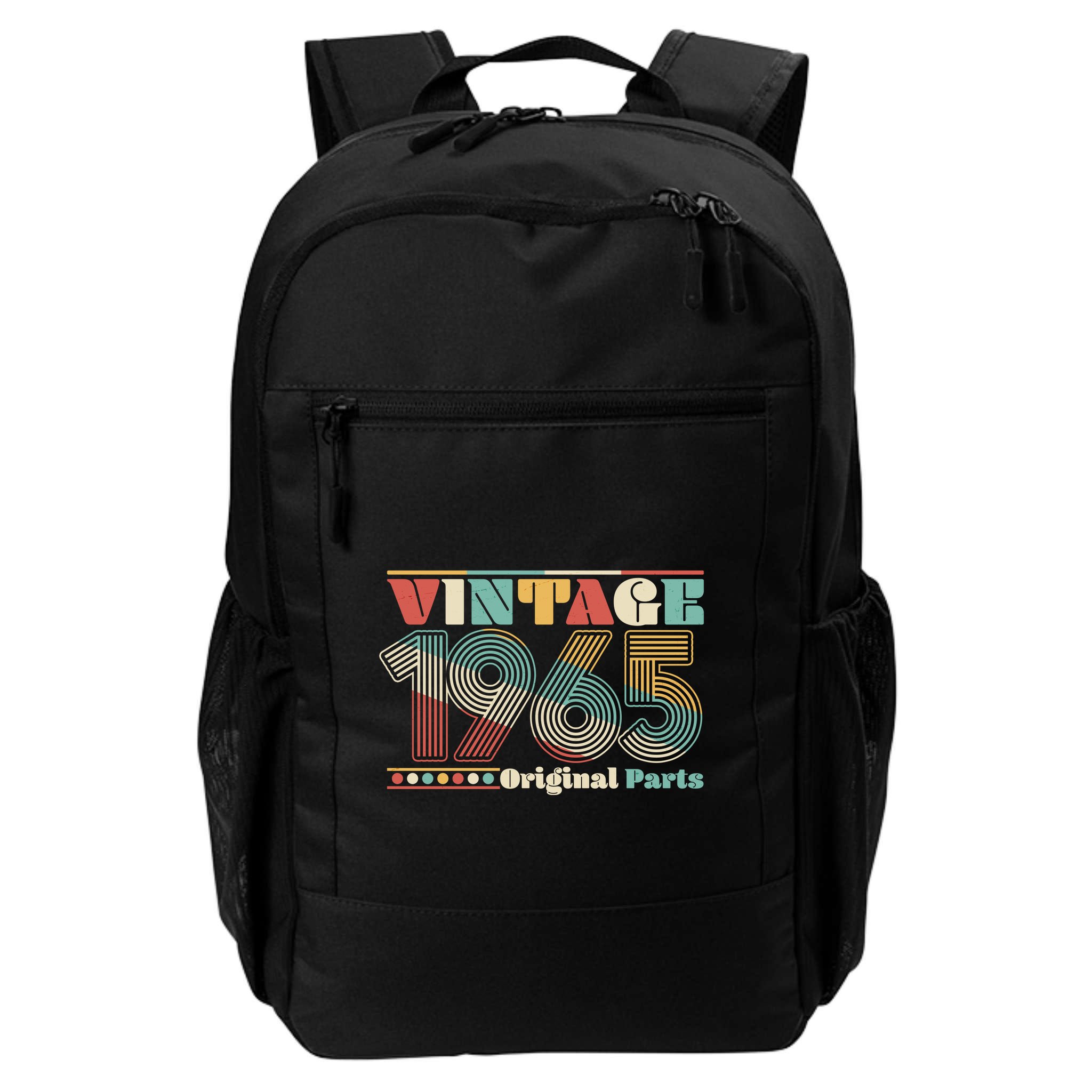 Retro 60s 70s Style Vintage 1965 Original Parts 60th Birthday Backpack