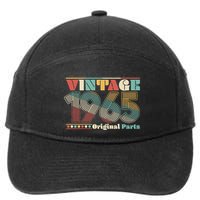 Retro 60s 70s Style Vintage 1965 Original Parts 60th Birthday 7-Panel Snapback Hat