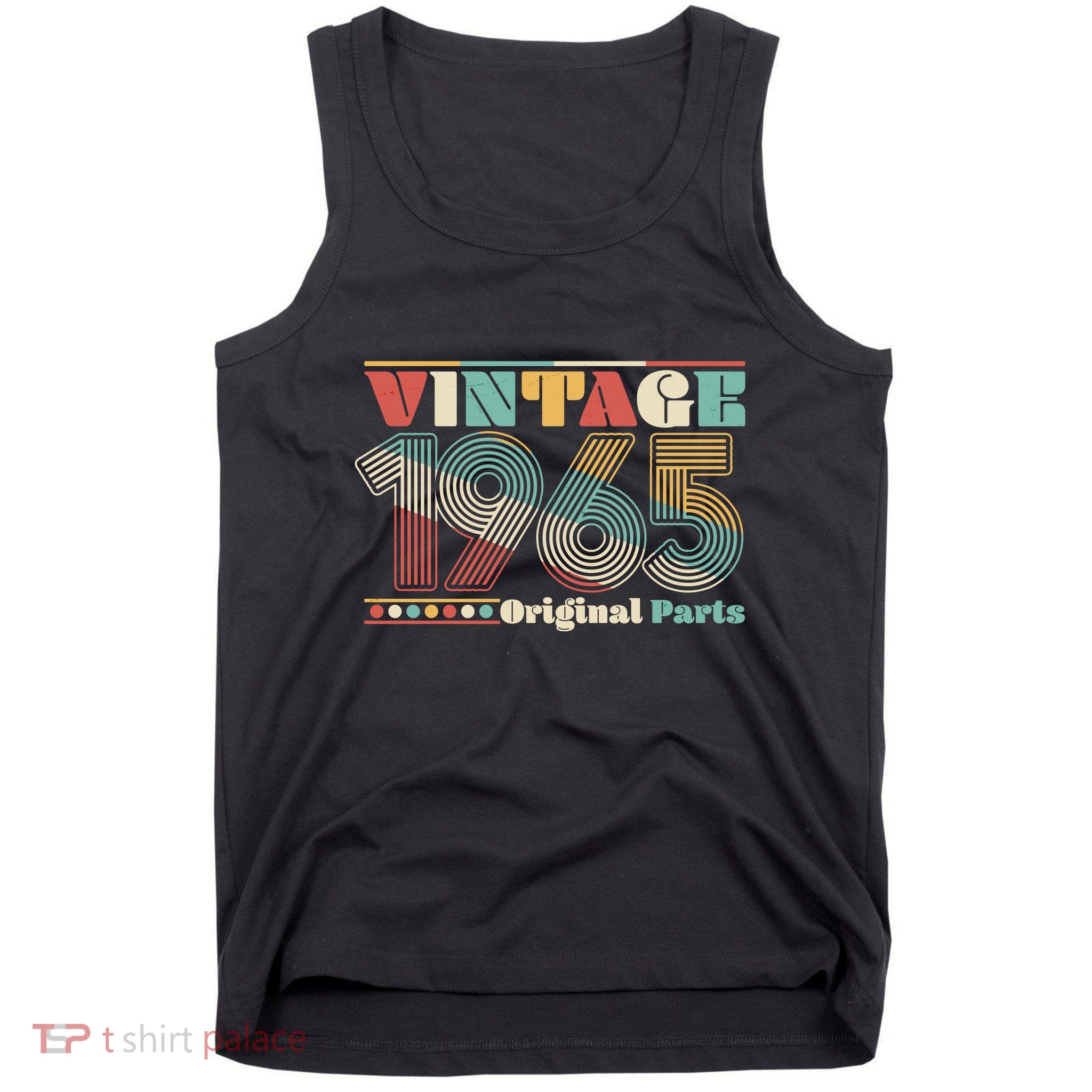 Retro 60s 70s Style Vintage 1965 Original Parts 60th Birthday Tank Top