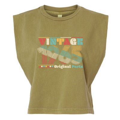 Retro 60s 70s Style Vintage 1965 Original Parts 60th Birthday Garment-Dyed Women's Muscle Tee