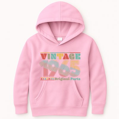 Retro 60s 70s Style Vintage 1965 Original Parts 60th Birthday Kids Hoodie