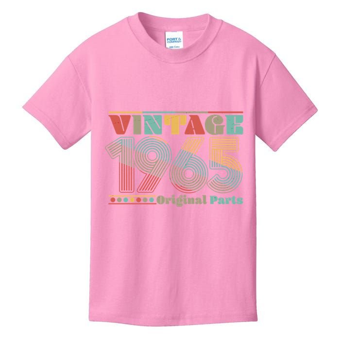 Retro 60s 70s Style Vintage 1965 Original Parts 60th Birthday Kids T-Shirt