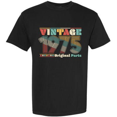 Retro 60s 70s Style Vintage 1975 Original Parts 50th Birthday Garment-Dyed Heavyweight T-Shirt