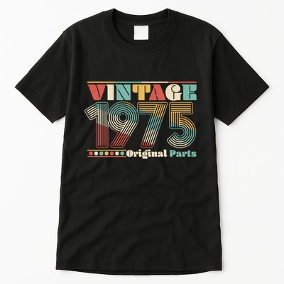 Retro 60s 70s Style Vintage 1975 Original Parts 50th Birthday Tall T-Shirt