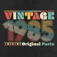 Retro 60s 70s Style Vintage 1985 Original Parts 40th Birthday Garment-Dyed Heavyweight T-Shirt