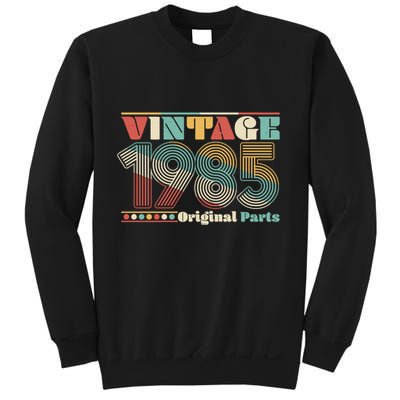 Retro 60s 70s Style Vintage 1985 Original Parts 40th Birthday Sweatshirt