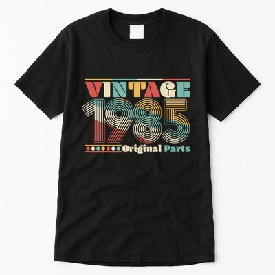 Retro 60s 70s Style Vintage 1985 Original Parts 40th Birthday Tall T-Shirt