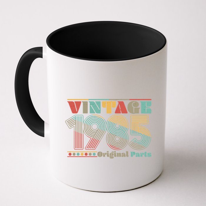 Retro 60s 70s Style Vintage 1985 Original Parts 40th Birthday Mug