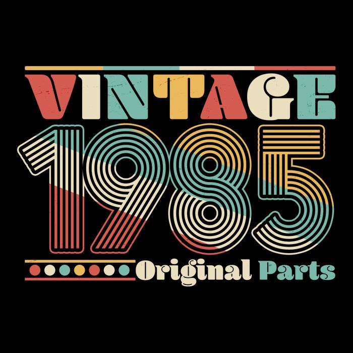 Retro 60s 70s Style Vintage 1985 Original Parts 40th Birthday 16 in Basic Backpack