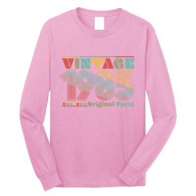 Retro 60s 70s Style Vintage 1985 Original Parts 40th Birthday Long Sleeve Shirt